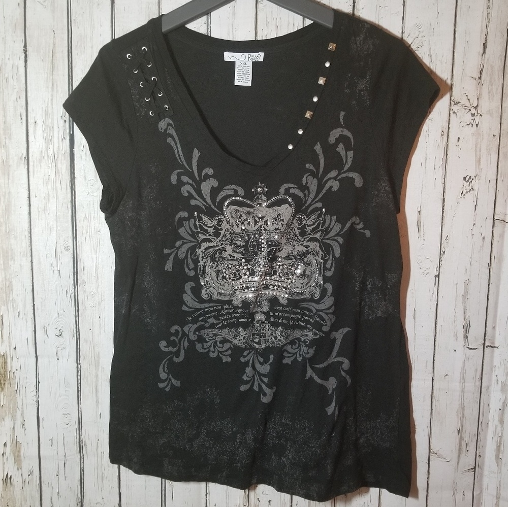 RXB XXL Graphic T Shirt Crown French Theme